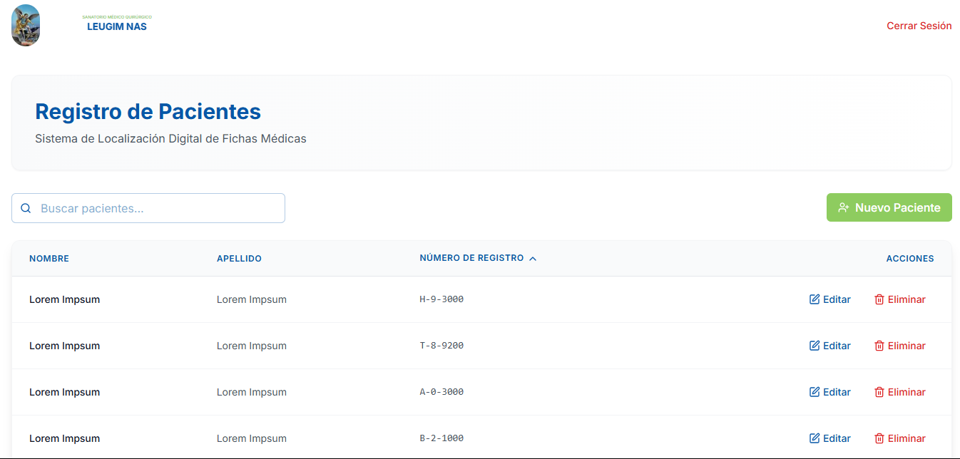 Sistema de Localización Digital de Fichas Médicas
